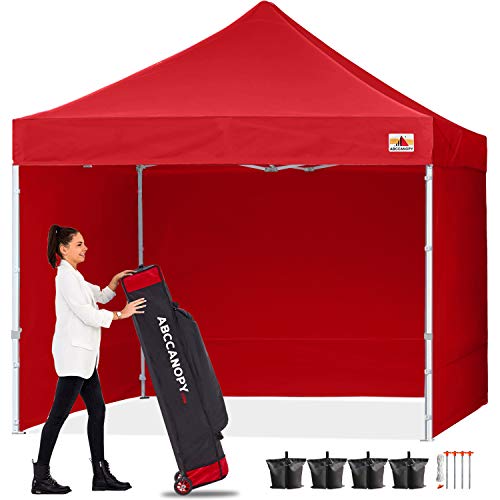 ABCCANOPY Ez Pop Up Canopy Tent with Sidewalls 10x10 Commercial -Series