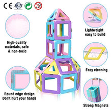 Load image into Gallery viewer, Magnetic Tiles Toys for 3 4 5 6 7 8+ Year Old Boys Girls Upgrade Macaron Castle Magnetic Blocks Building Set for Toddlers STEM Creativity/Educational Toys for Kids Age 3-6 Christmas Birthday Gifts
